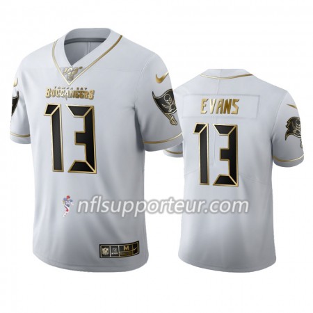 Maillot Homme Tampa Bay Buccaneers Mike Evans 13 Nike Blanc Golden Edition 100th